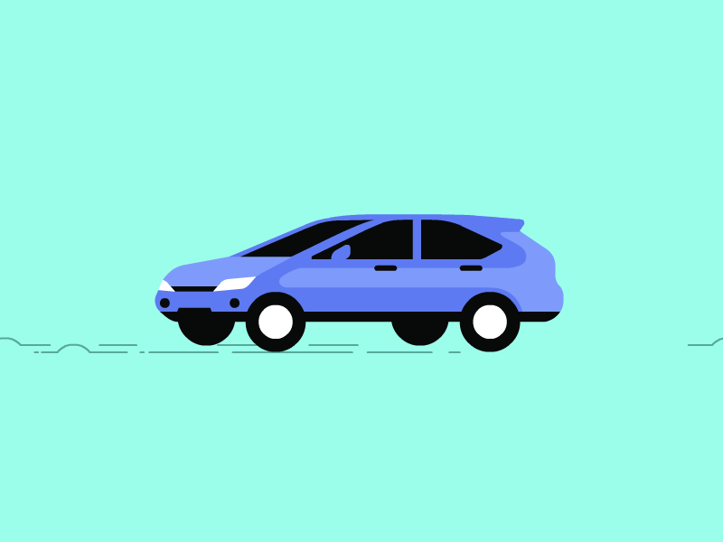 And the journey begins! adobe animate animation car icon illustration suv vehicle