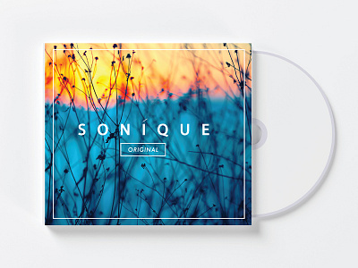 Sonique CD Cover cd cover logo design music lovers nature storage device