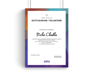 Certificate design certificate design colours illustration typography vibgyor