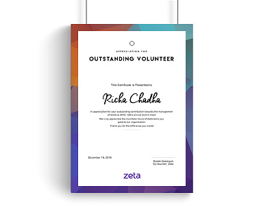 Certificate design