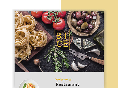 B I C E adobeillustrator adobephotoshop food foodphotography italian uiux websitedesign