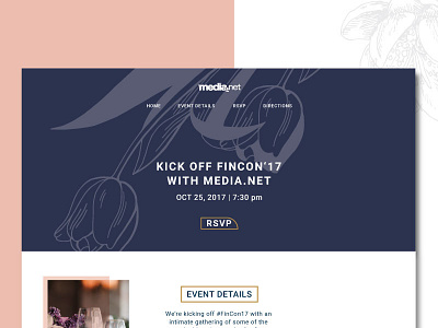 Fincon party Website design illustrations typography uiux vectore website design