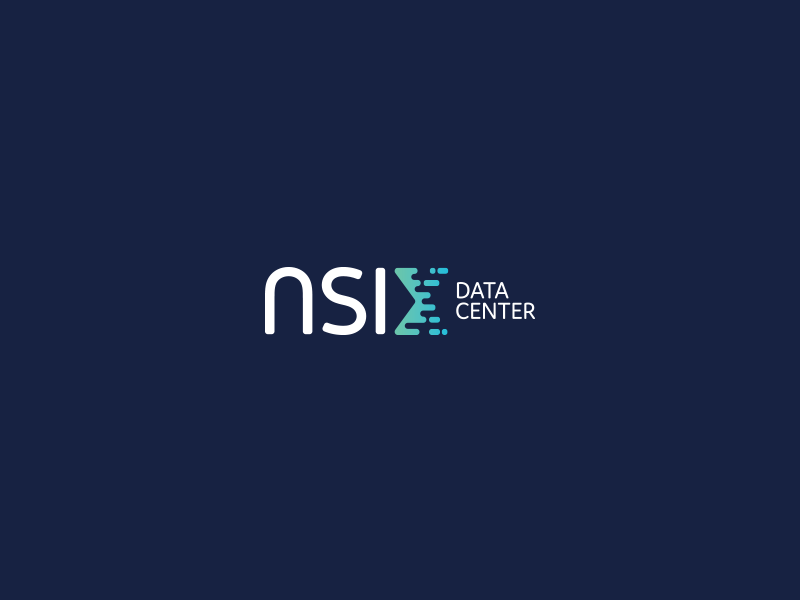 NSIX Data Center - logo technology hosting center data branding logotype logo