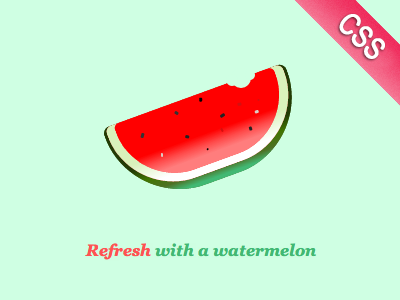 Watermelon (CSS) coding css css3 html icon watermelon web web design