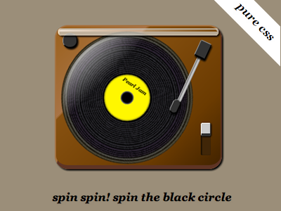 Spin the black circle [CSS] css css3 html pearl jam pure css spin the black circle
