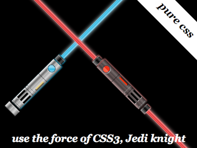 Animated Lightsaber [CSS3] css css3 html lightsaber pure css star wars