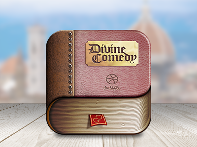 Divine Comedy (2) ancient book book dante divine comedy dribbble firenze florence icon ios ios icon old old school