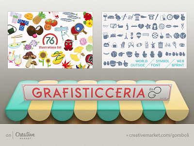 Grafisticceria buy creative market design font grafisticceria graphic icon illustration sell shop store symbol