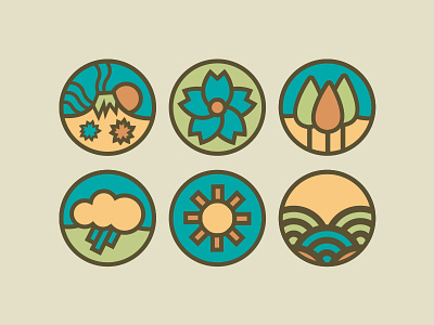 Some other icons cloud fall flower icon icons illustration japan japanese mount fuji pattern rain seigaiha sun trees