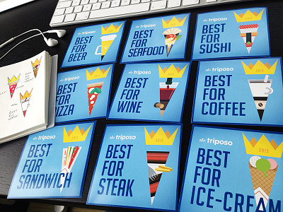 Best for / Triposo beer best coffee crown food graphic design ice cream illustration pizza print restaurant sketch sushi triposo wine