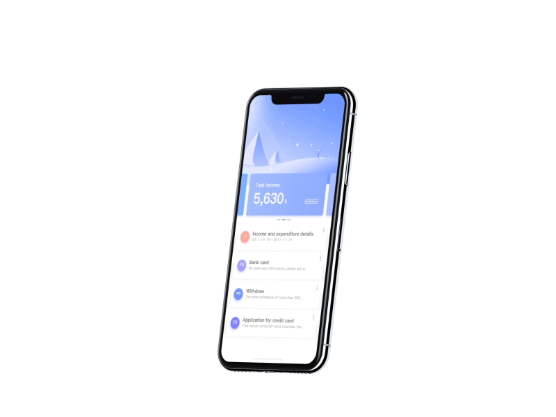 2018-06-28 app blue gif illustration iphonex prototype rotating