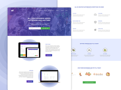 Till Features Page design features landing page till web