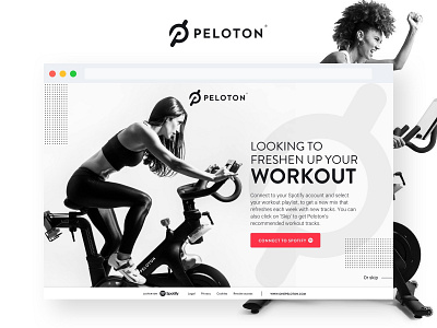 Peloton Playlist Concept clean cycling design minimal peloton product spotify ui ux web