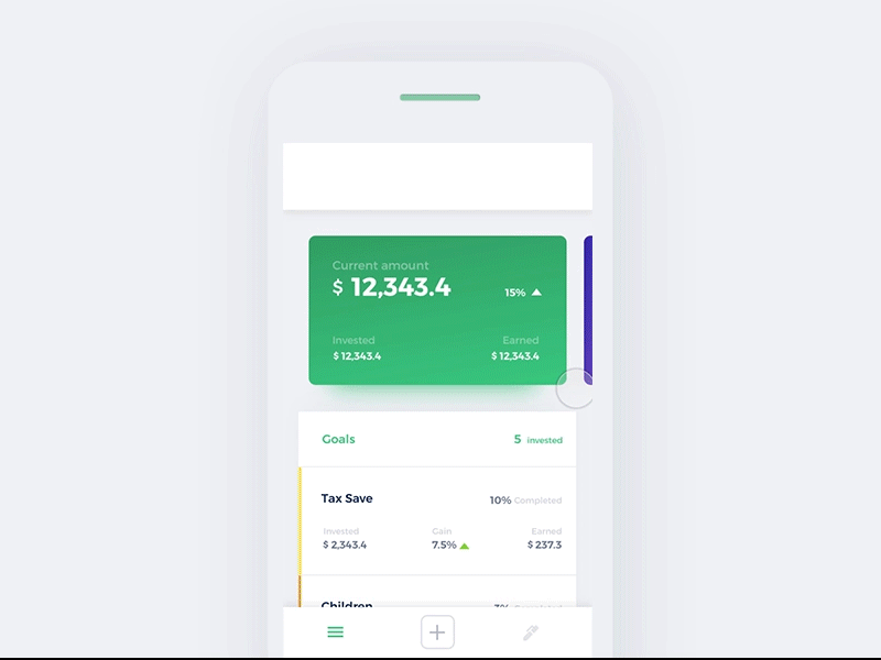 Investment App android app concept design fintech investment ios material minimal