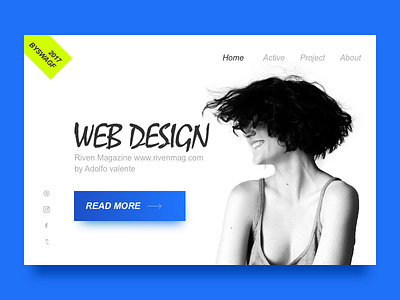 Web design blue design ui web
