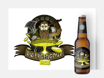Dwergengoud - beer label beer branding design label