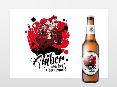 Amber beer beer beer label beer label design label label design