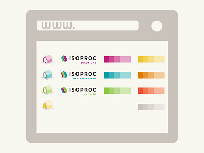 styleguide Isoproc colors construction eco friendly fonts green innovision insulation logo materials online purple solutions stijlgids styleguide website