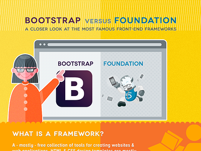 Infographic Bootstrap vs. Foundation bootstrap comparison con designmodo expo foundation framework front end infographic pro