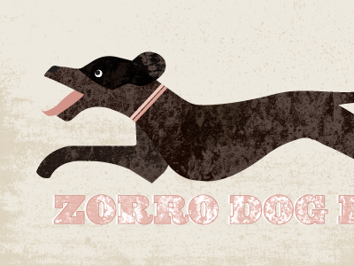Zorro Dog beige brown dog illustration illustrator pink ziggurat
