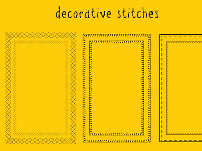 Decorative stitches creative market for sale illustrator pattern patterns sew sewing stitches vector yellow