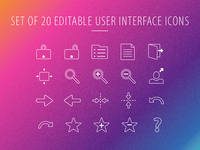 Set of ui icons