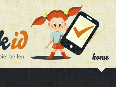 Banner illustration android app application bello children girl grey illustration ios kids mobile orange website