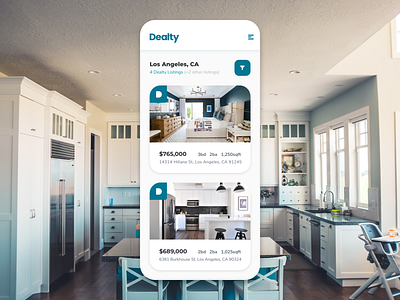 Dealty Listing coplex layout mobile real estate ui ux web