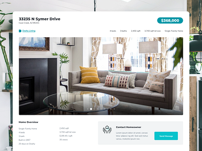 Dealty Listing Detail coplex layout real estate ui ux web