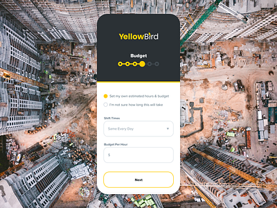 YellowBird - Set Budget compliance coplex mobile safety ui ux web