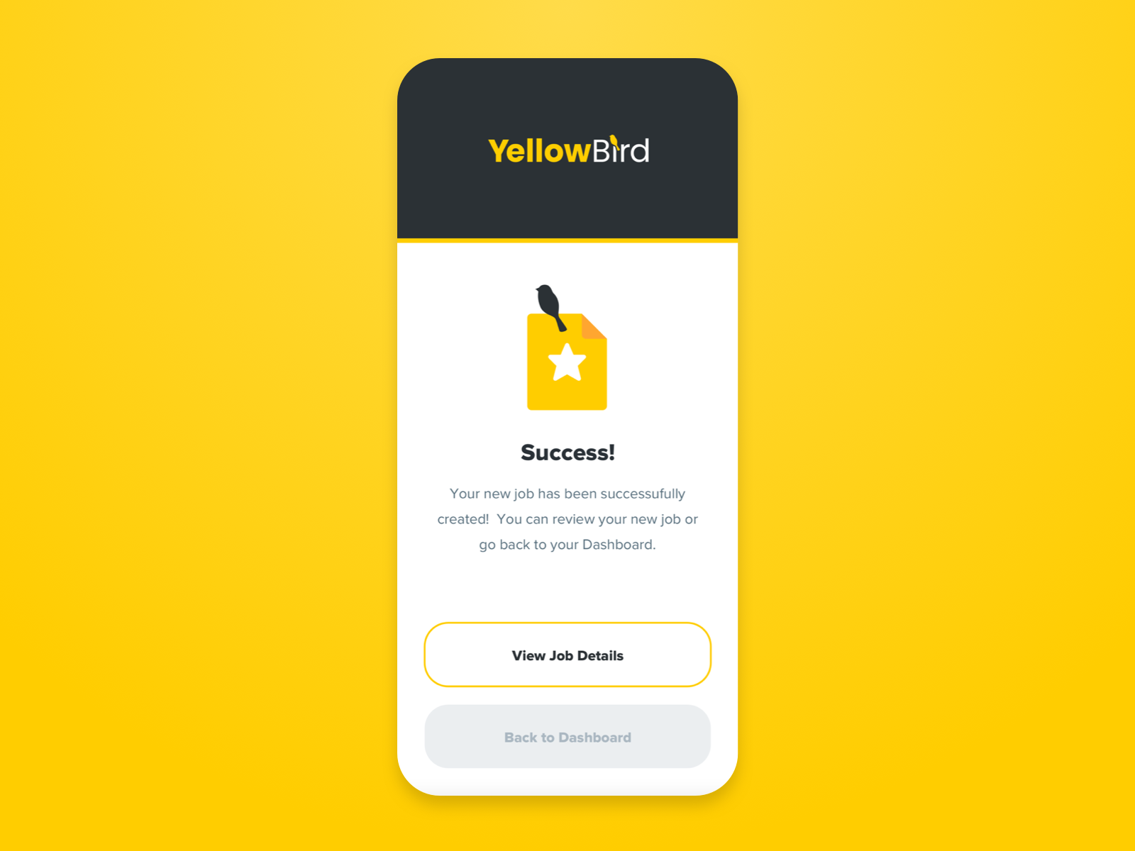 YellowBird Success by Justin Kellner on Dribbble
