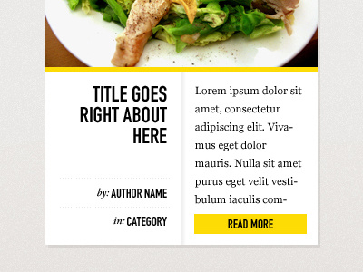 Article Preview article blog bright food list listing news story ui