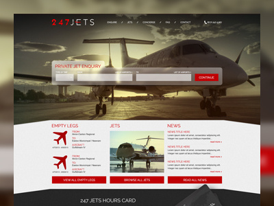 247 Jets design interaction interactive interface parallax ui ux web