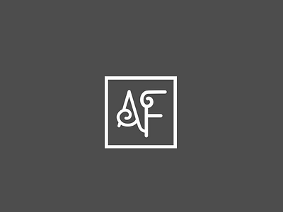 A + F a af f logo monogram square vintage