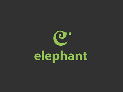 E + Elephant abstract e elephant gestalt logo logotype minimalism