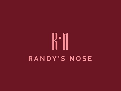 R + N + Nose abstract gestalt logo minimalism monogram nose rn simple unique