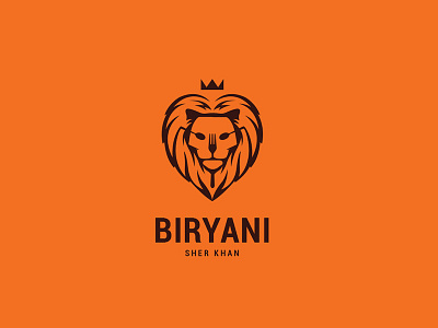 Biryani Sher Khan branding food identity india lazy eight lion logo restaurant