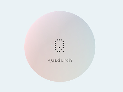 Quadarch crypto fund dot matrix hedge fund identity logo quadarch typography
