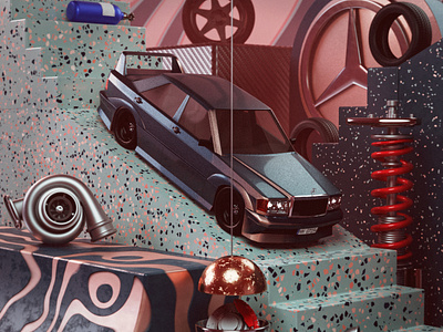 More than a badge 3d benz branding cars design graphic design illustration mercedes motion graphics racing stilllife