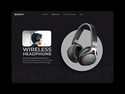 SONY - Concept Landing Page Design accesories clean ui headphones headset landing page concept landingpage music uidesign ux ui web webdesign