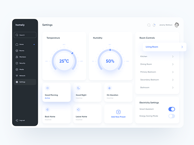 Smart Home App Settings app app design design settings smart home ui ui design user interface