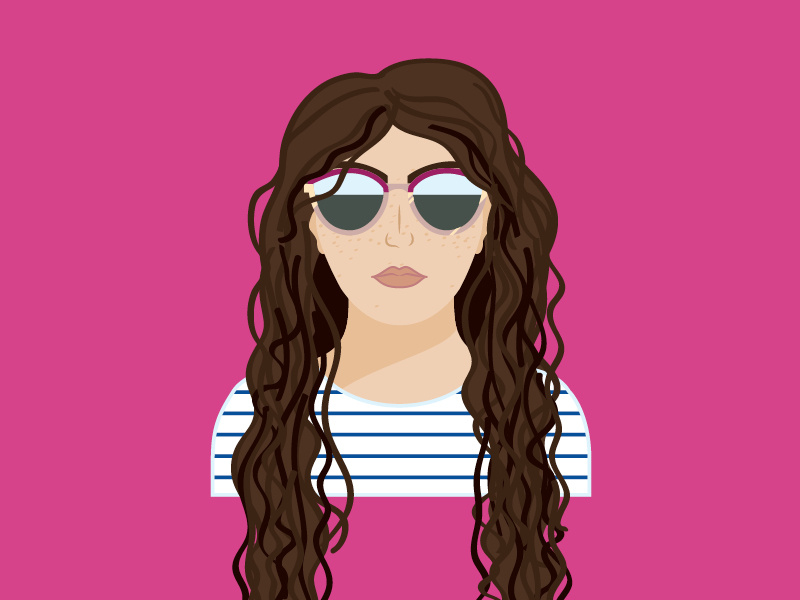 Vacay Mode flat 2d self-portrait mood summer portrait vacation vector