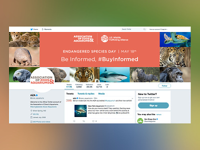 ESD Twitter Graphic animal aquarium endangered social media species wildlife zoo