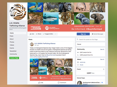 ESD Facebook Graphic animal aquarium conservation endangered social media species wildlife zoo