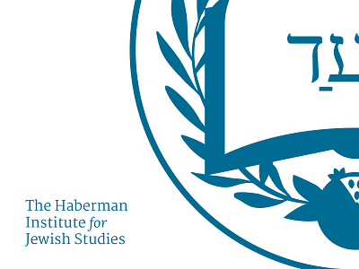 Haberman Institute branding identity jewish logo vector