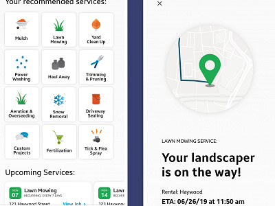 Landscaping App Screens app design ui