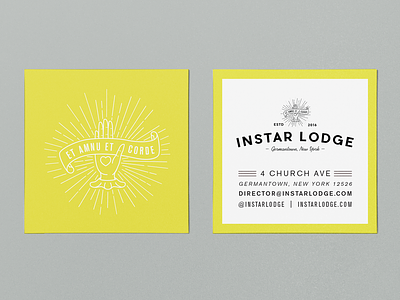 Instar Lodge Business Cards branding business card design design illustration logo print