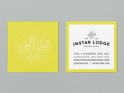 Instar Lodge Business Cards branding business card design design illustration logo print