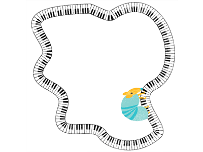 The armadillo pianist animal ball cute funny gif happy illustration music piano playing