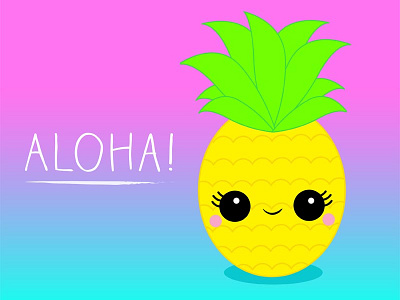 Aloha Cutie aloha character design cutie illustrator pineapple summer